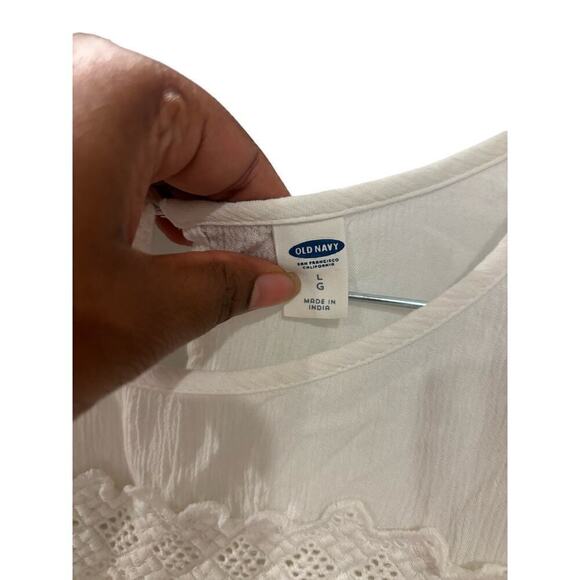 Old Navy White Retro Blouse - Picture 4 of 7